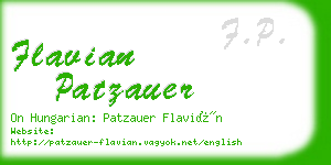 flavian patzauer business card